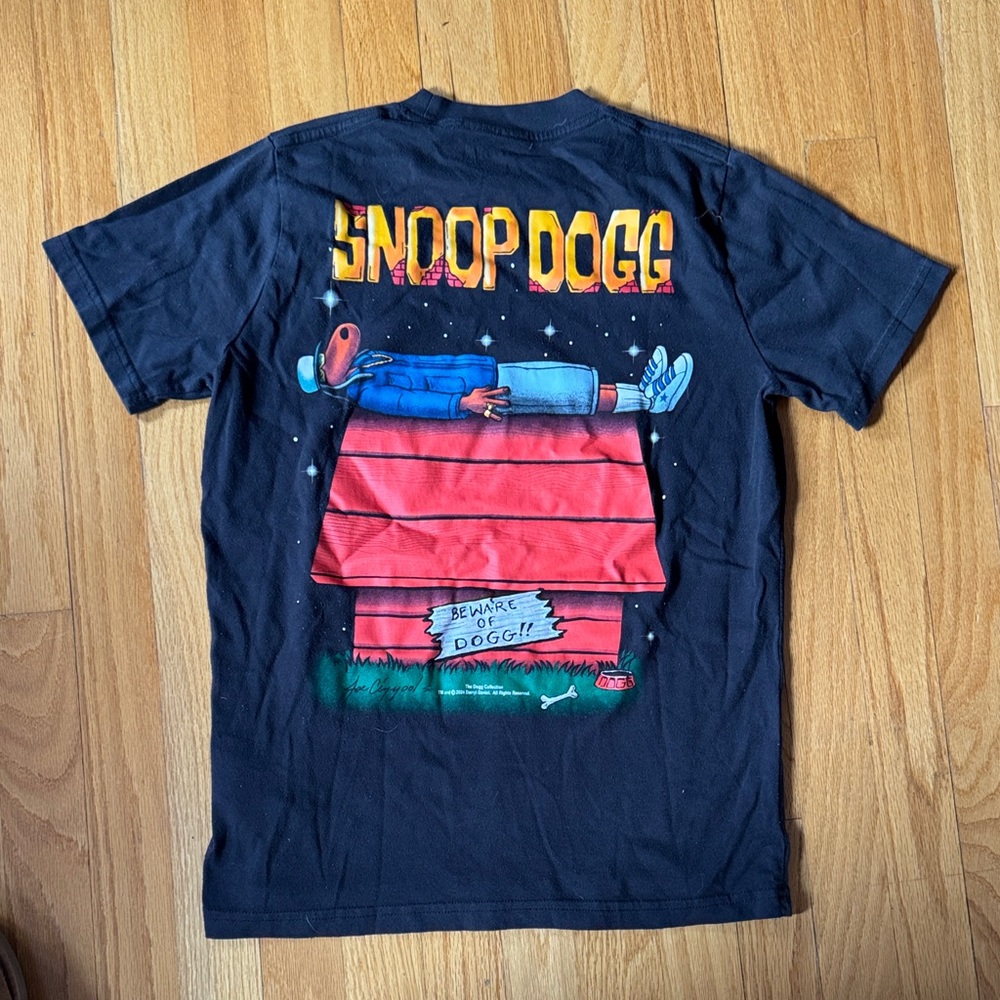 abercrombie kids Black Tee with Snoop Dogg Graphic